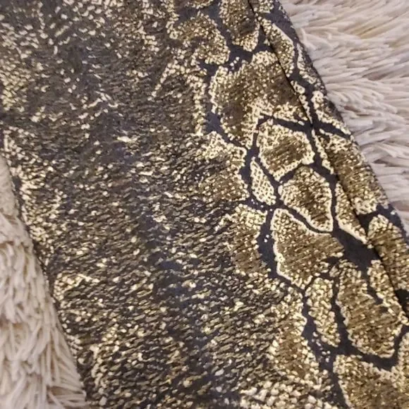 Sexy gold & black Worthington snake print pants - Picture 3 of 8